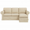 Sofa Kremowy 215 x 138 x 80 cm tkanina