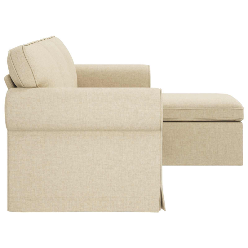 Sofa Kremowy 215 x 138 x 80 cm tkanina