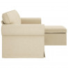Sofa Kremowy 215 x 138 x 80 cm tkanina