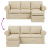 Sofa Kremowy 215 x 138 x 80 cm tkanina