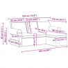Sofa Kremowy 215 x 138 x 80 cm tkanina