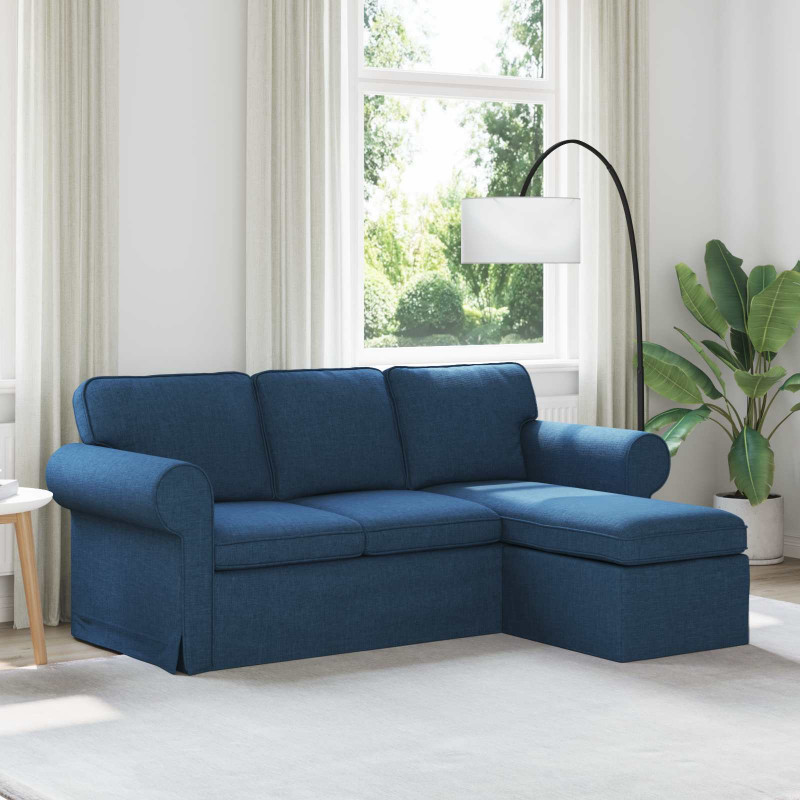 Sofa Niebieski 215 x 138 x 80 cm tkanina