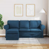 Sofa Niebieski 215 x 138 x 80 cm tkanina