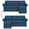 Sofa Niebieski 215 x 138 x 80 cm tkanina