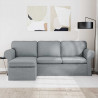 Sofa Jasnoszary 215 x 138 x 80 cm tkanina
