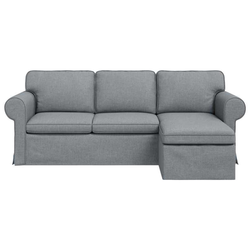 Sofa Jasnoszary 215 x 138 x 80 cm tkanina
