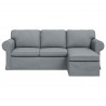 Sofa Jasnoszary 215 x 138 x 80 cm tkanina