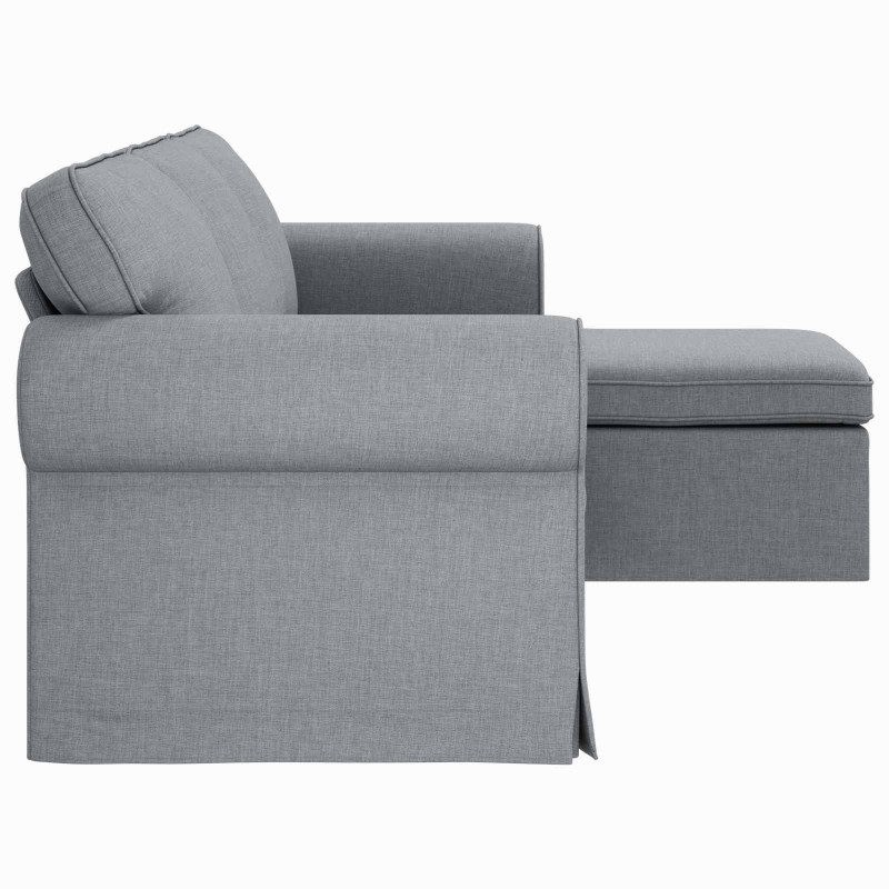 Sofa Jasnoszary 215 x 138 x 80 cm tkanina