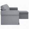 Sofa Jasnoszary 215 x 138 x 80 cm tkanina