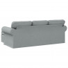 Sofa Jasnoszary 215 x 138 x 80 cm tkanina