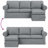 Sofa Jasnoszary 215 x 138 x 80 cm tkanina