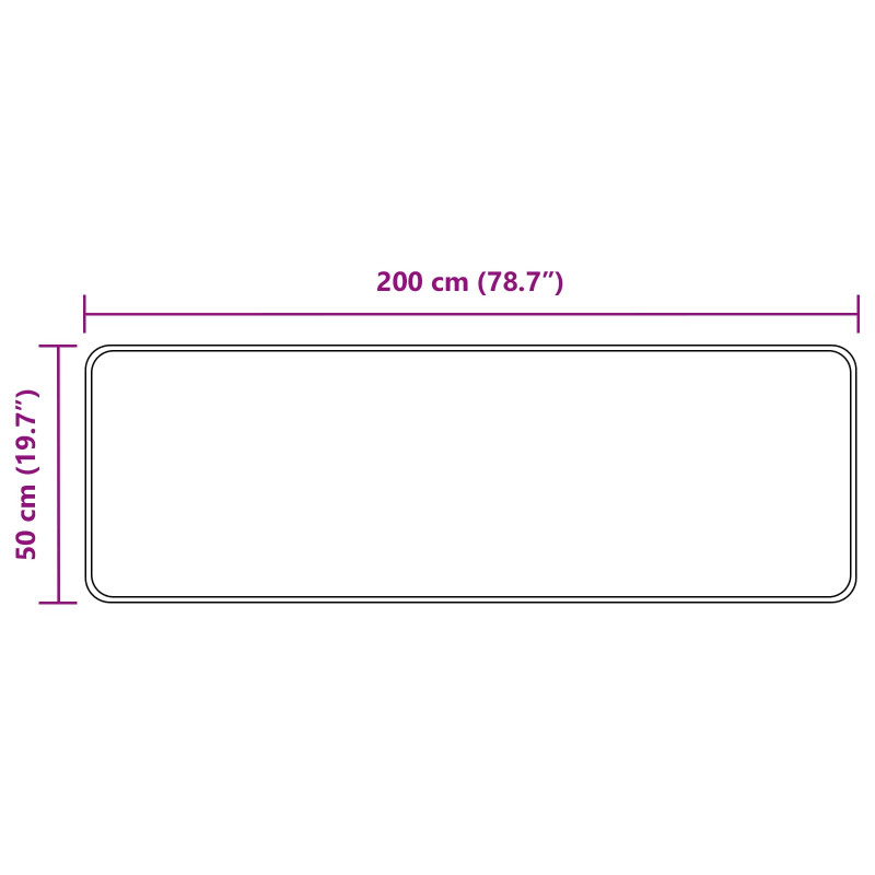 Biegacz dywanowy MARSA Kremowy 200 x 50 cm Poliester i PVC