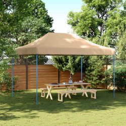 Namiot Imprezowy Beżowy 279 x 410 x 315 cm Materiał Oxford