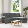 Sofa Ciemnoszary 215 x 138 x 80 cm tkanina
