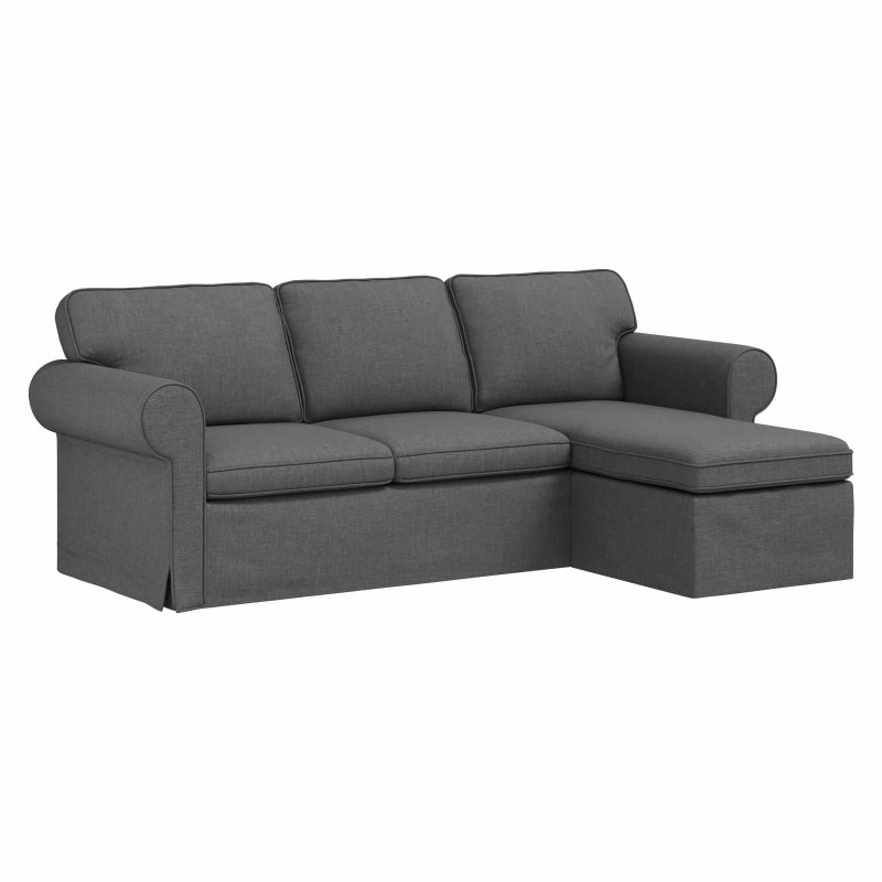 Sofa Ciemnoszary 215 x 138 x 80 cm tkanina