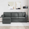 Sofa Ciemnoszary 215 x 138 x 80 cm tkanina