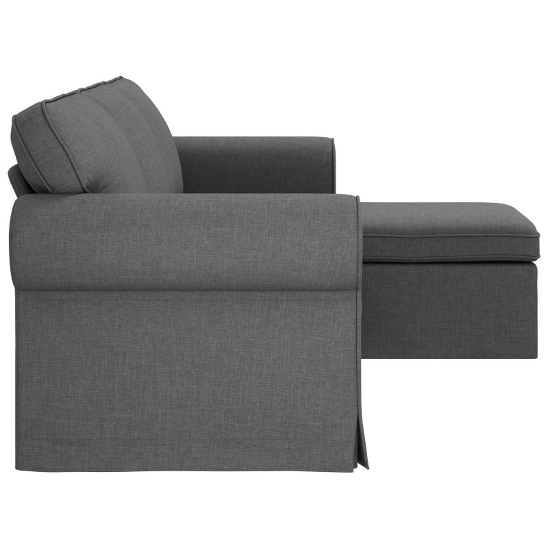 Sofa Ciemnoszary 215 x 138 x 80 cm tkanina