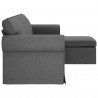 Sofa Ciemnoszary 215 x 138 x 80 cm tkanina
