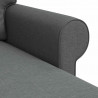 Sofa Ciemnoszary 215 x 138 x 80 cm tkanina