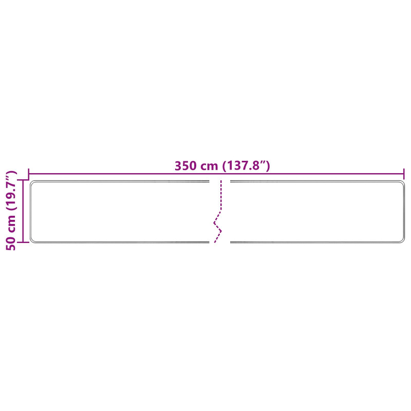 Biegacz dywanowy MARSA Kremowy 350 x 50 cm Poliester i PVC
