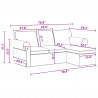 Sofa Ciemnoszary 215 x 138 x 80 cm tkanina