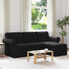 Sofa Czarny 215 x 138 x 80 cm tkanina