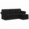 Sofa Czarny 215 x 138 x 80 cm tkanina