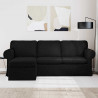 Sofa Czarny 215 x 138 x 80 cm tkanina