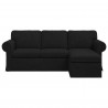 Sofa Czarny 215 x 138 x 80 cm tkanina