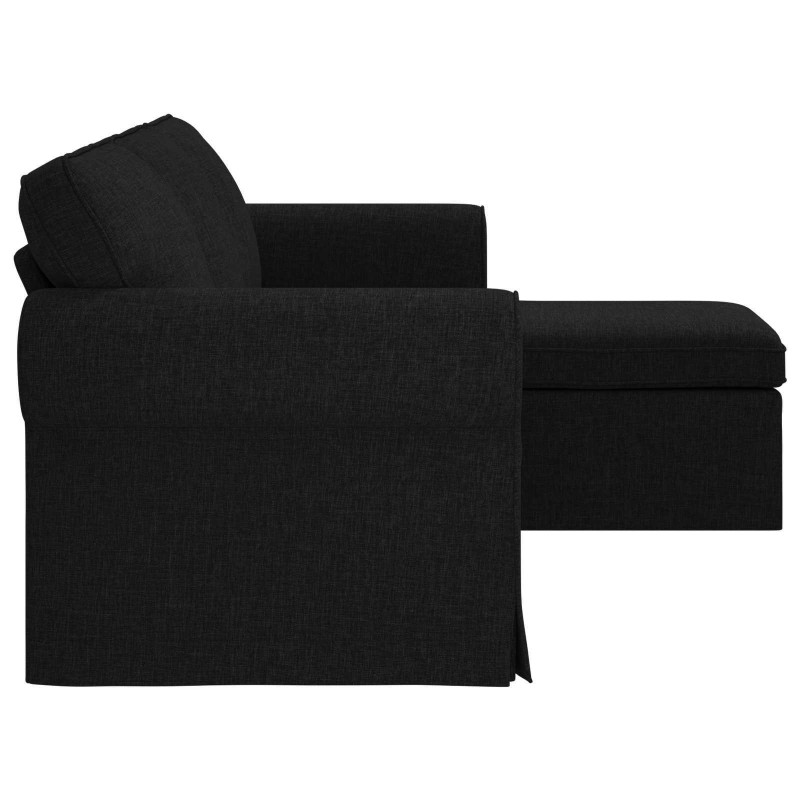 Sofa Czarny 215 x 138 x 80 cm tkanina