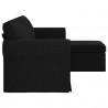 Sofa Czarny 215 x 138 x 80 cm tkanina