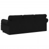 Sofa Czarny 215 x 138 x 80 cm tkanina