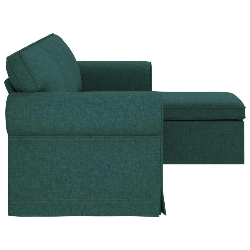 Sofa Ciemna zieleń 215 x 138 x 80 cm tkanina