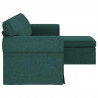 Sofa Ciemna zieleń 215 x 138 x 80 cm tkanina