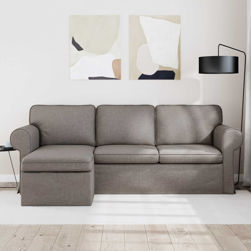 Sofa Ciemnoszary 215 x 138 x 80 cm tkanina