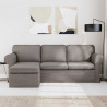 Sofa Ciemnoszary 215 x 138 x 80 cm tkanina