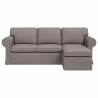 Sofa Ciemnoszary 215 x 138 x 80 cm tkanina
