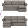 Sofa Ciemnoszary 215 x 138 x 80 cm tkanina