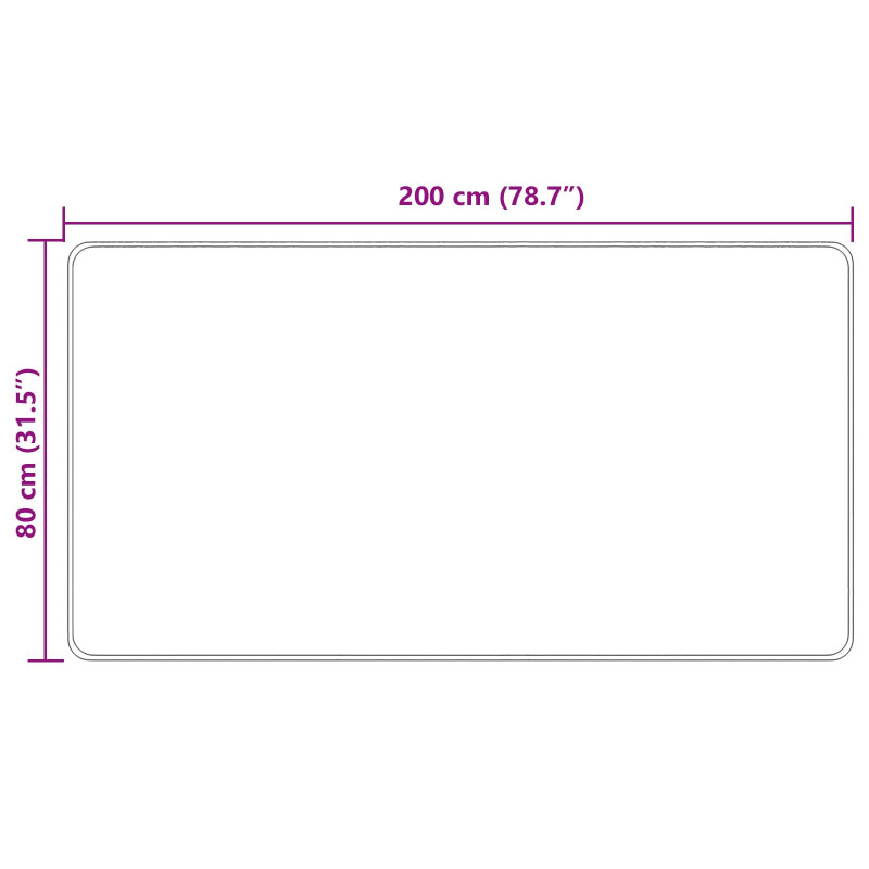 Biegacz dywanowy MARSA Kremowy 200 x 80 cm Poliester i PVC