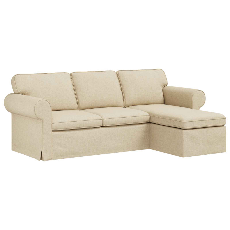 Sofa Kremowy 215 x 138 x 80 cm tkanina