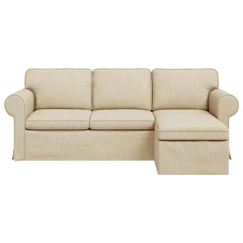 Sofa Kremowy 215 x 138 x 80 cm tkanina