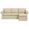 Sofa Kremowy 215 x 138 x 80 cm tkanina