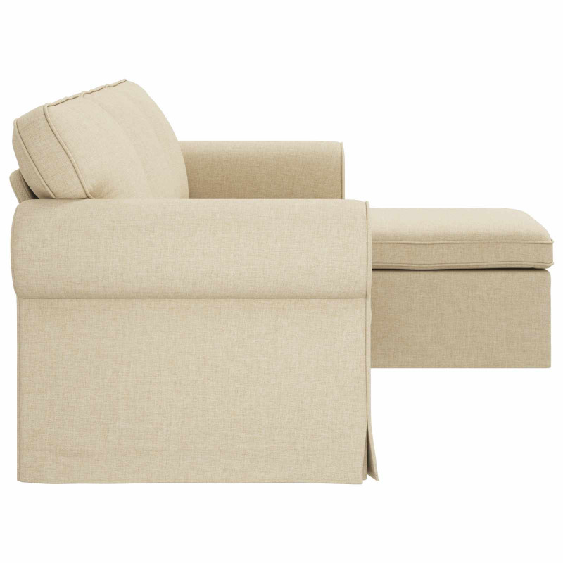 Sofa Kremowy 215 x 138 x 80 cm tkanina