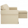 Sofa Kremowy 215 x 138 x 80 cm tkanina