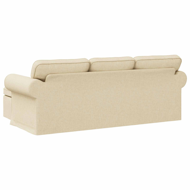 Sofa Kremowy 215 x 138 x 80 cm tkanina