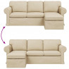 Sofa Kremowy 215 x 138 x 80 cm tkanina
