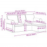 Sofa Kremowy 215 x 138 x 80 cm tkanina