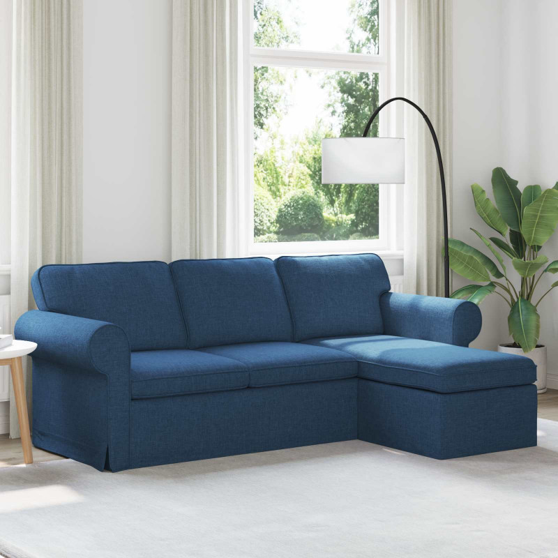Sofa Niebieski 215 x 138 x 80 cm tkanina