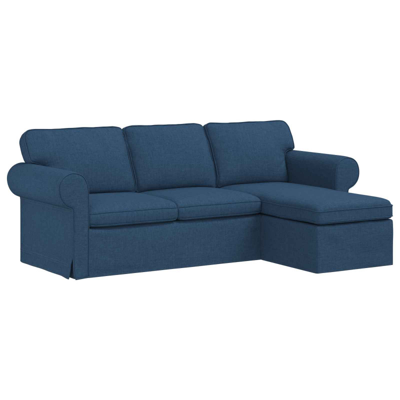 Sofa Niebieski 215 x 138 x 80 cm tkanina