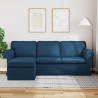 Sofa Niebieski 215 x 138 x 80 cm tkanina